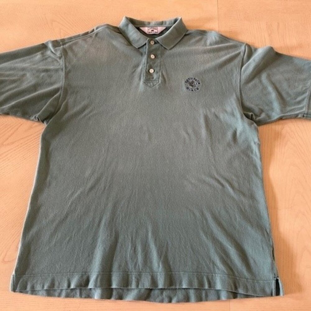 Cutter & Buck Men's Polo Golf Shirt Bethpage State Park Black Course XL Green